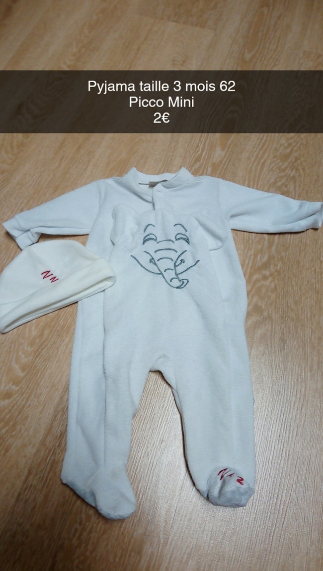 Pyjama Mixte Avec Bonnet Beebs Achat Vente Bebe