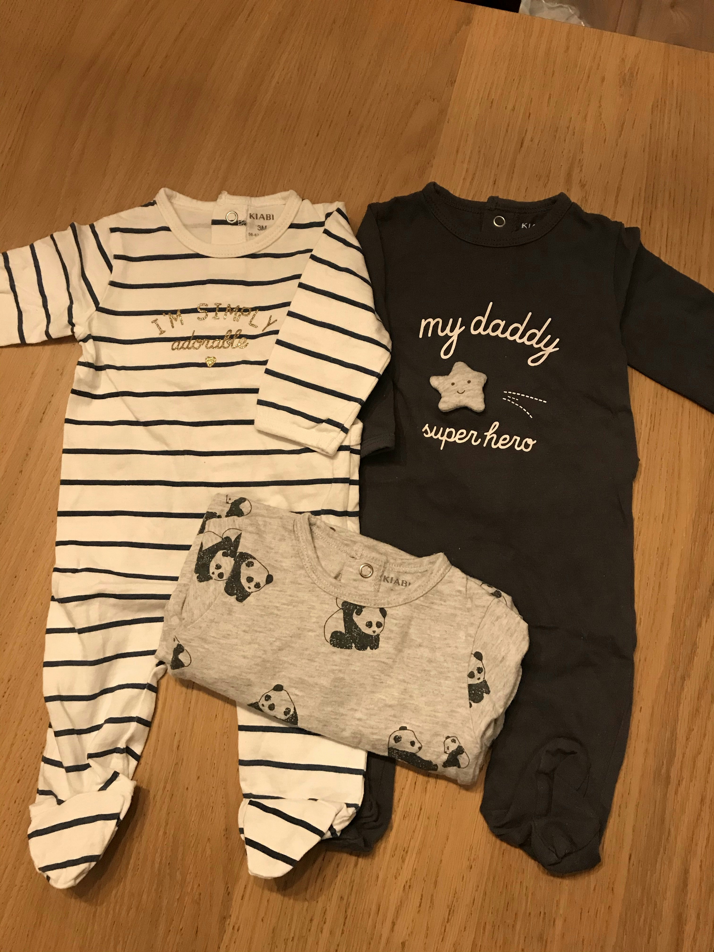 Lot 3 pyjamas 3 mois