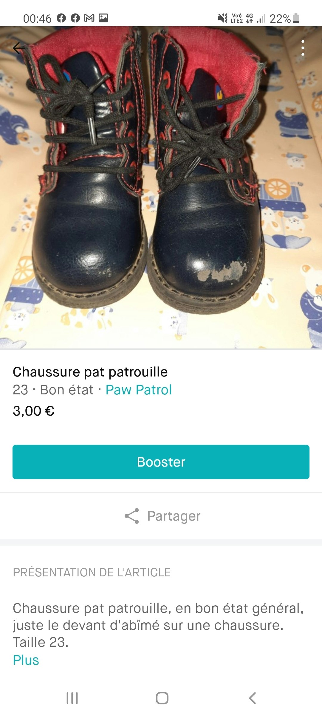Chaussure pat patrouille