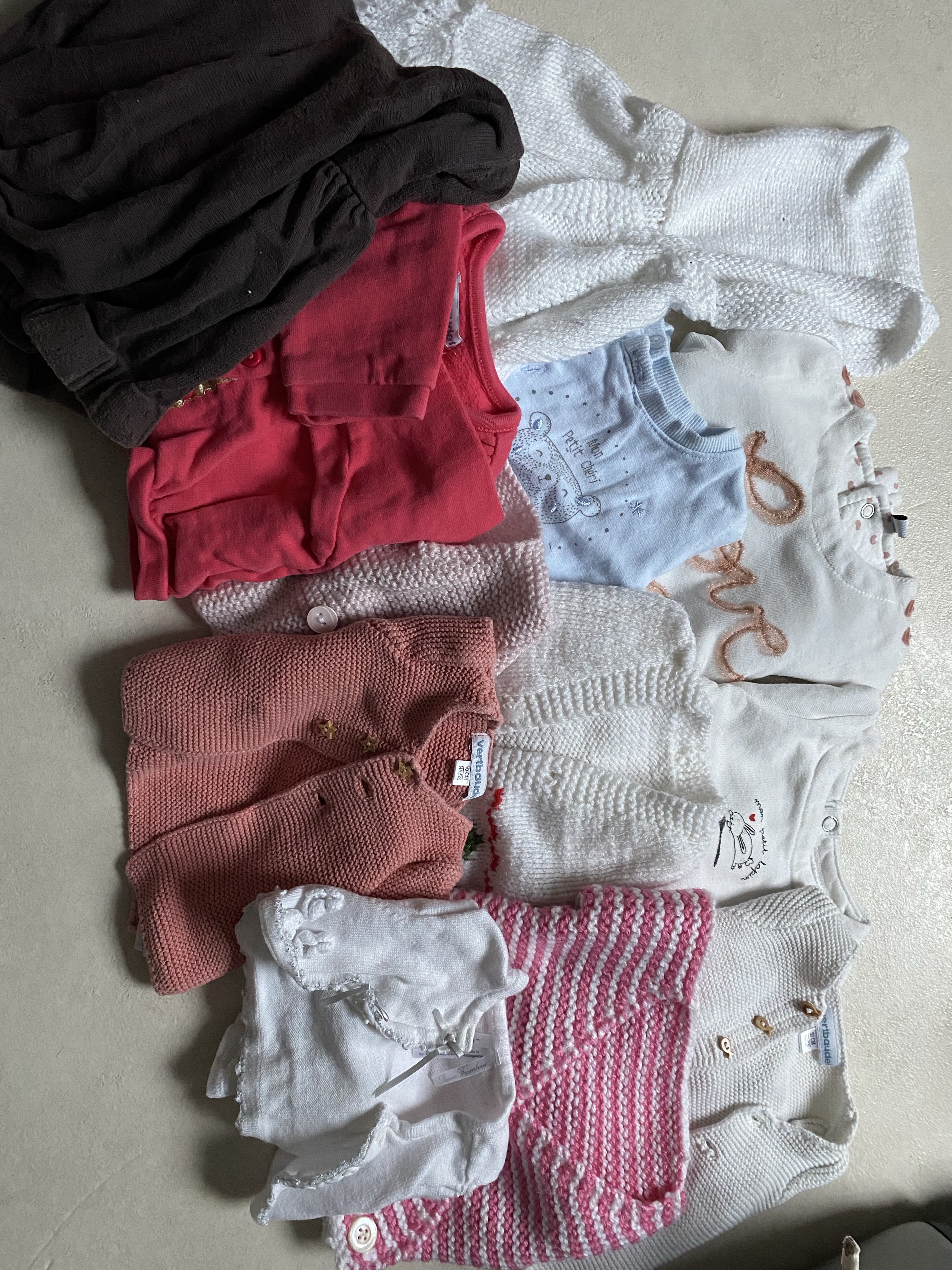 Vestes/pulls de 0 à 3 mois
