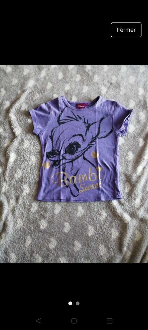 T-shirt manche courte Bambi 4ans