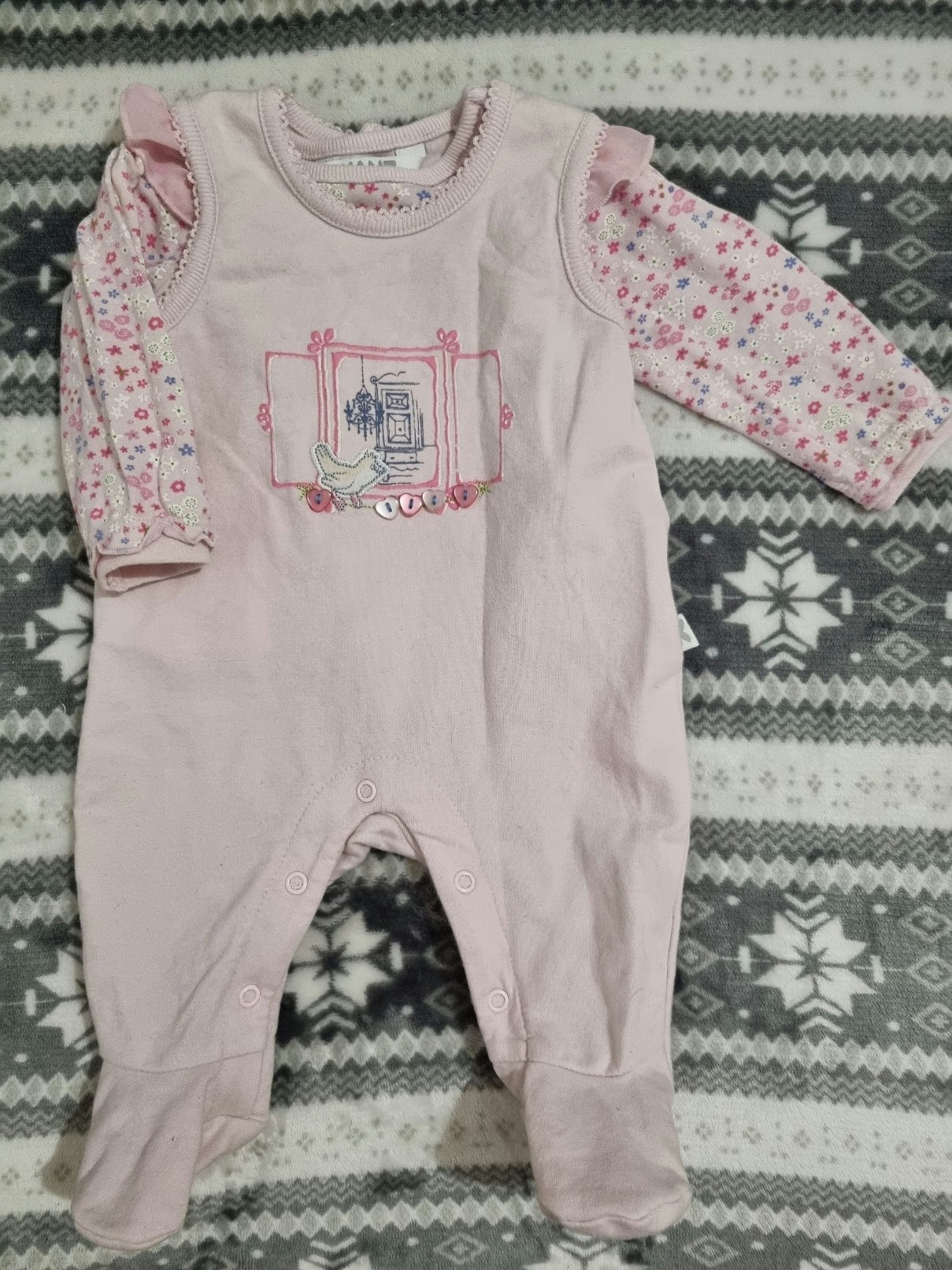 Ensemble grenouillère sans manche et t-shirt manche longue