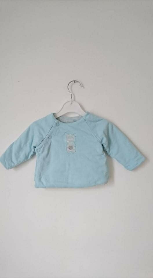 Gilet croisé bleu clair obaibi 1 mois