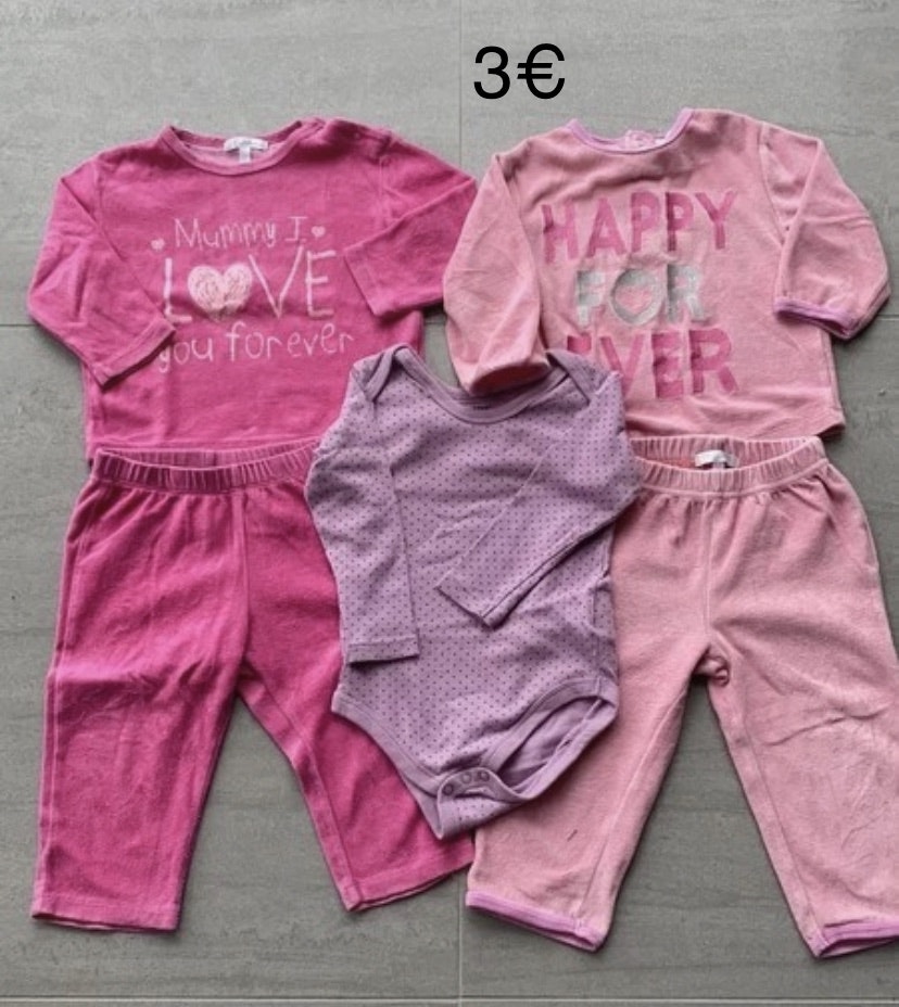 Lot pyjamas 2 pièces 18 mois