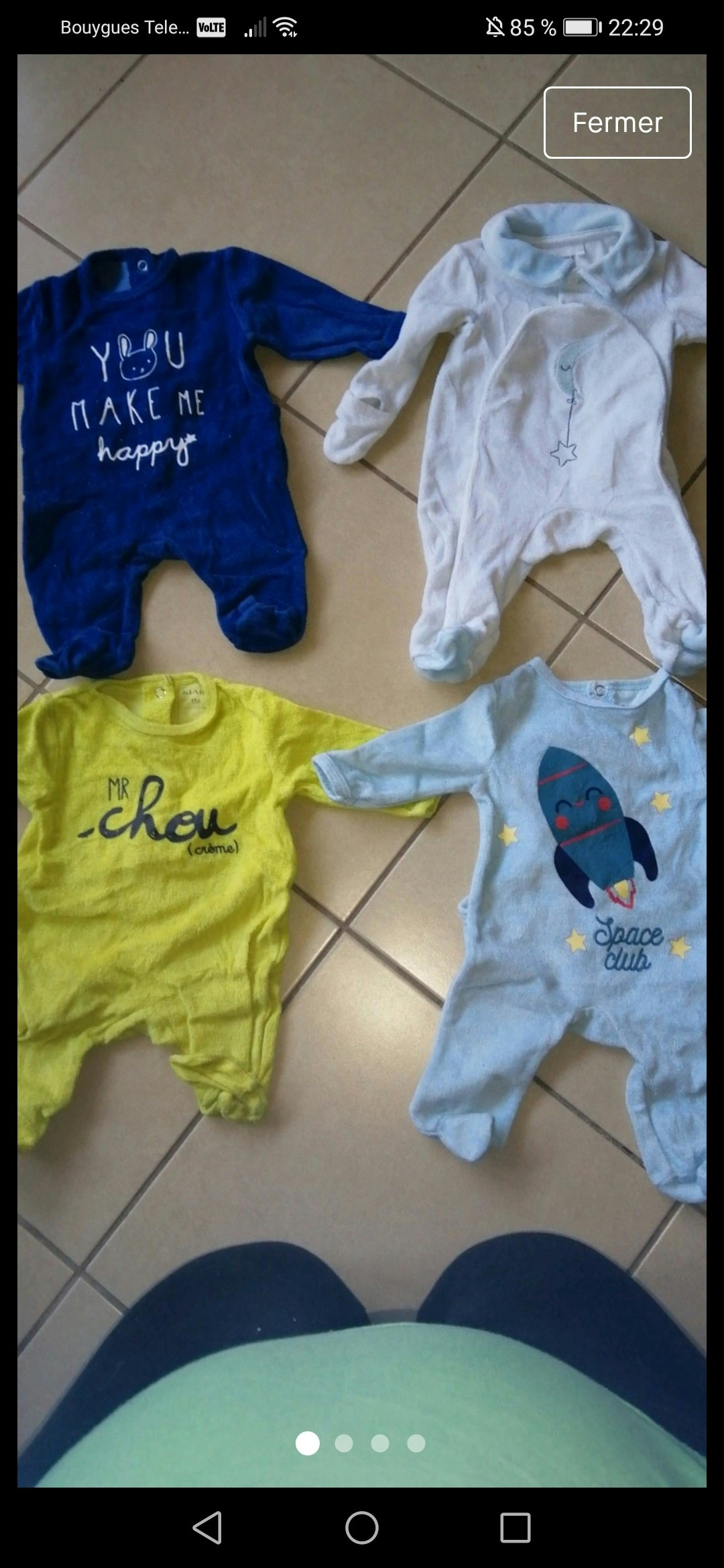Lot de pyjamas 1 mois