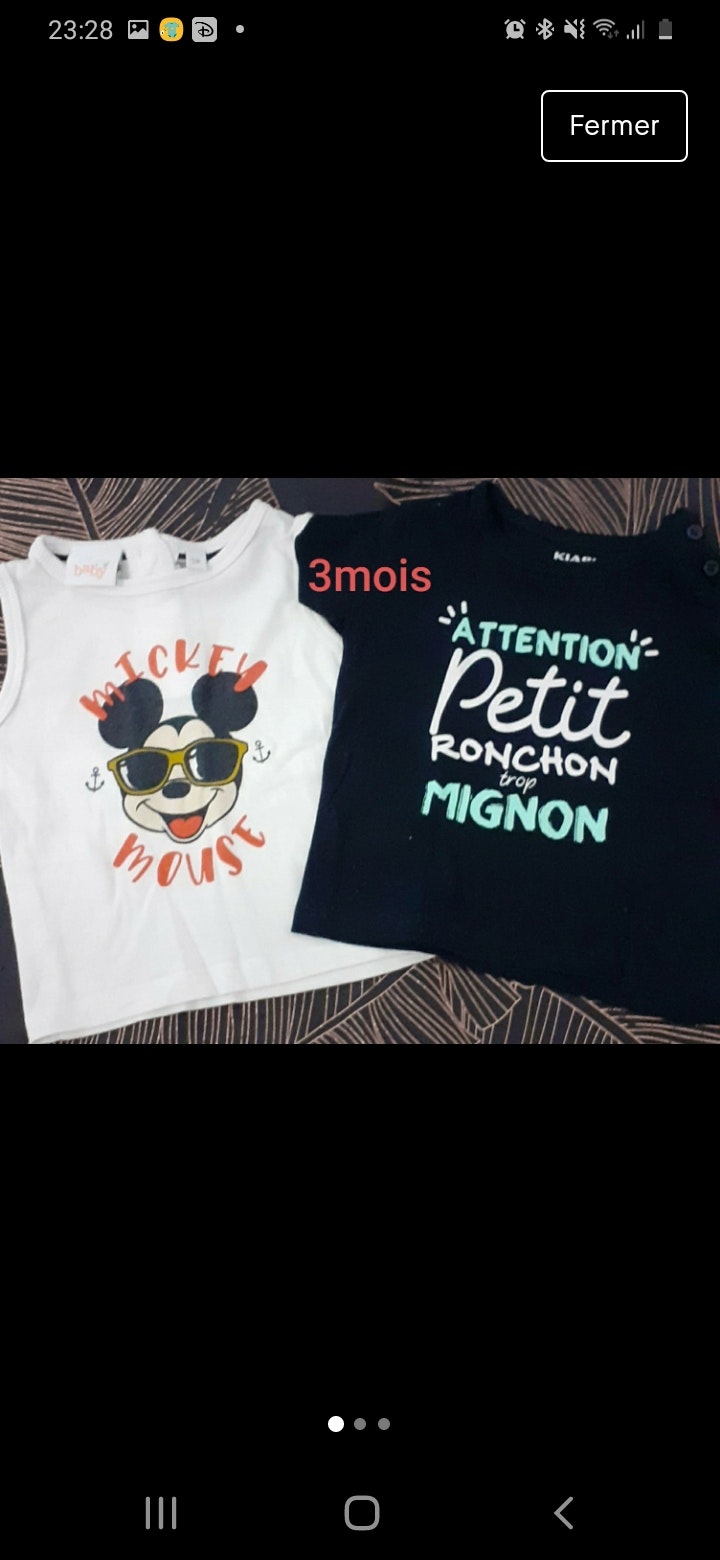 Lot tee shirt 3 mois