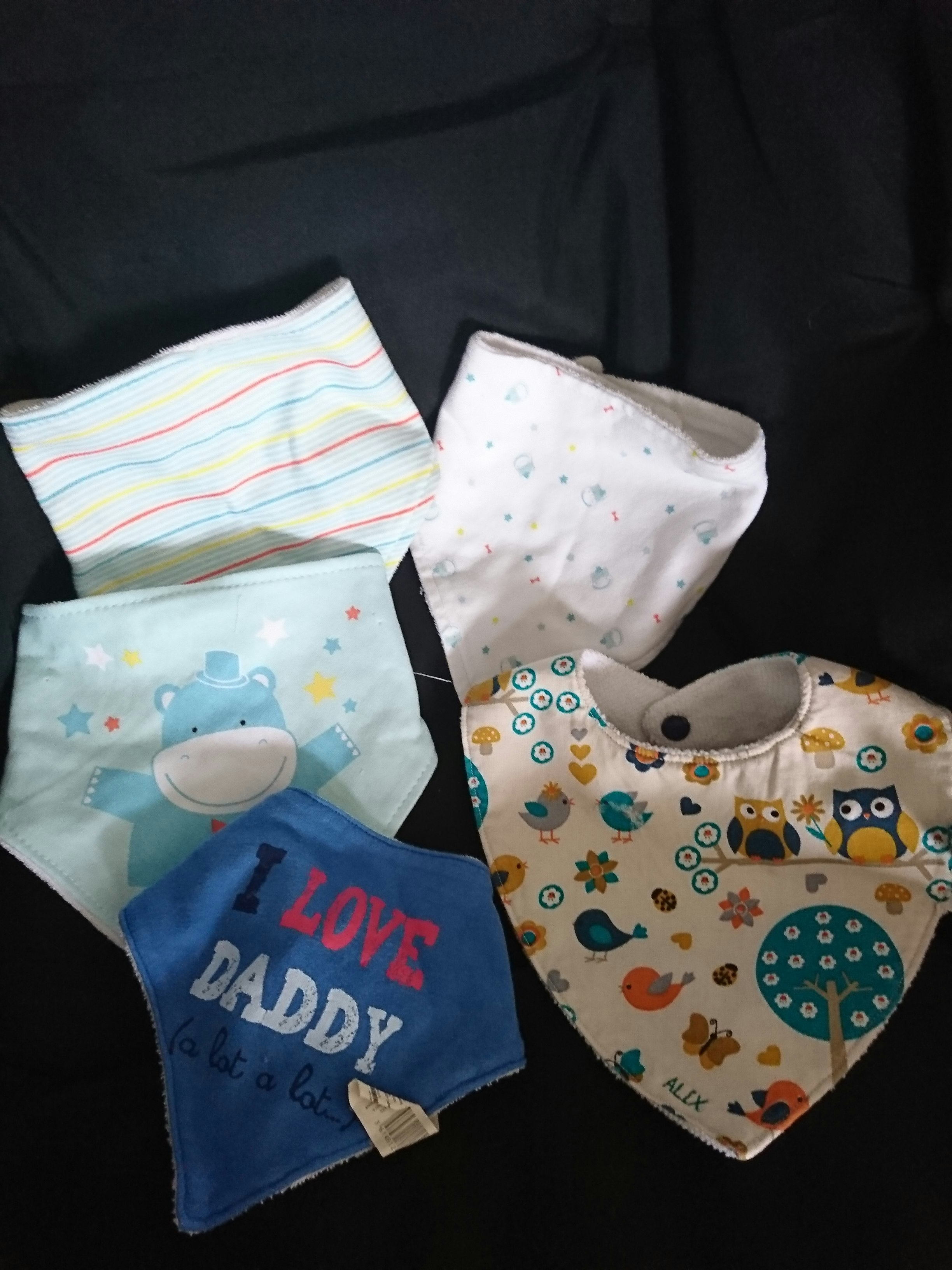 Lot bavoir bandana
