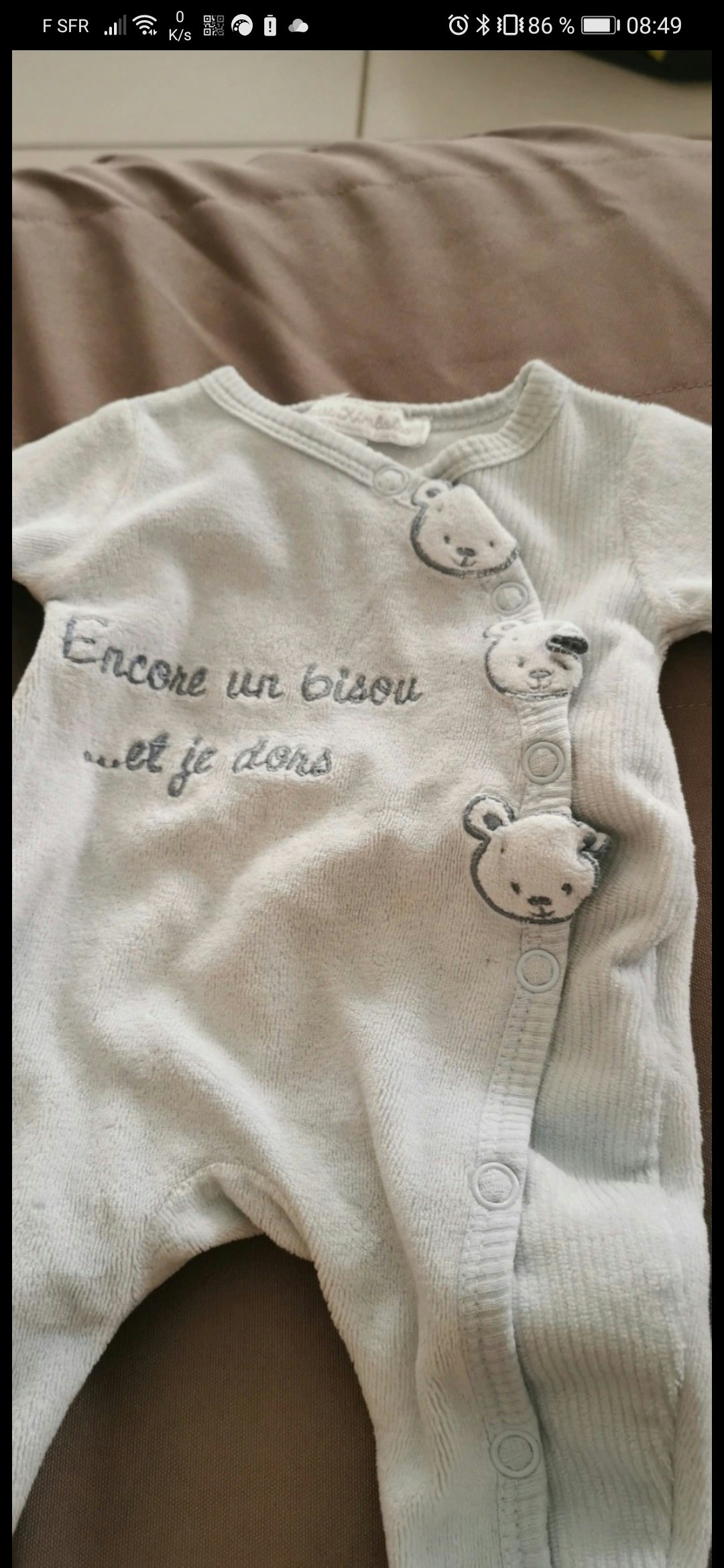 Lot pyjama prema jusqu'à 45 cm - photo numéro 3