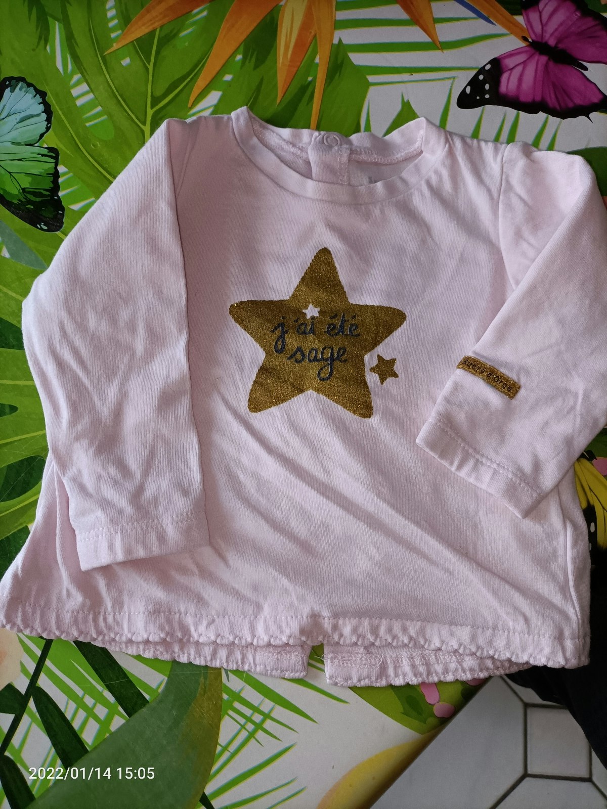 T-shirt rose sucre d'orge