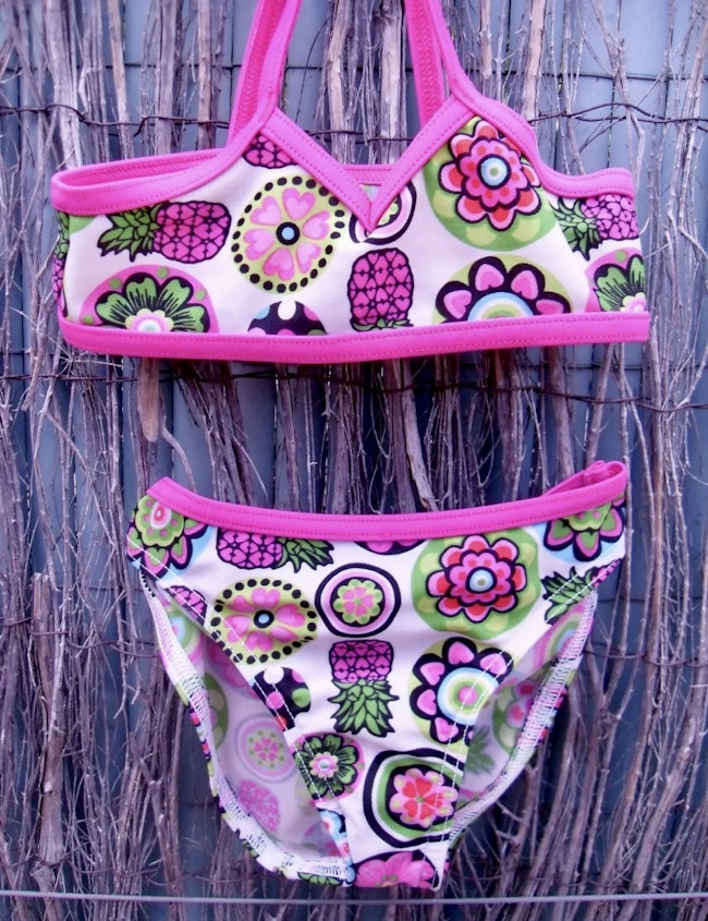 Decathlon Maillot De Bain 2p Bikini Bebe Fille Rose Motif Fruits Fleurs 1 2a Beebs Achat Vente Bebe Enfant