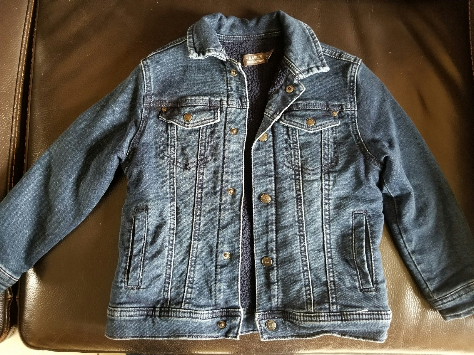 Veste en jeans doublé polaire