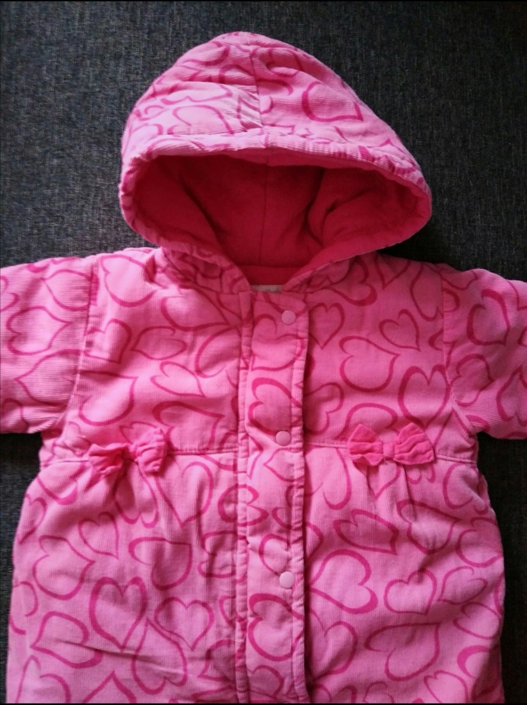Combi-pilote fushia motifs coeurs. - photo numéro 2