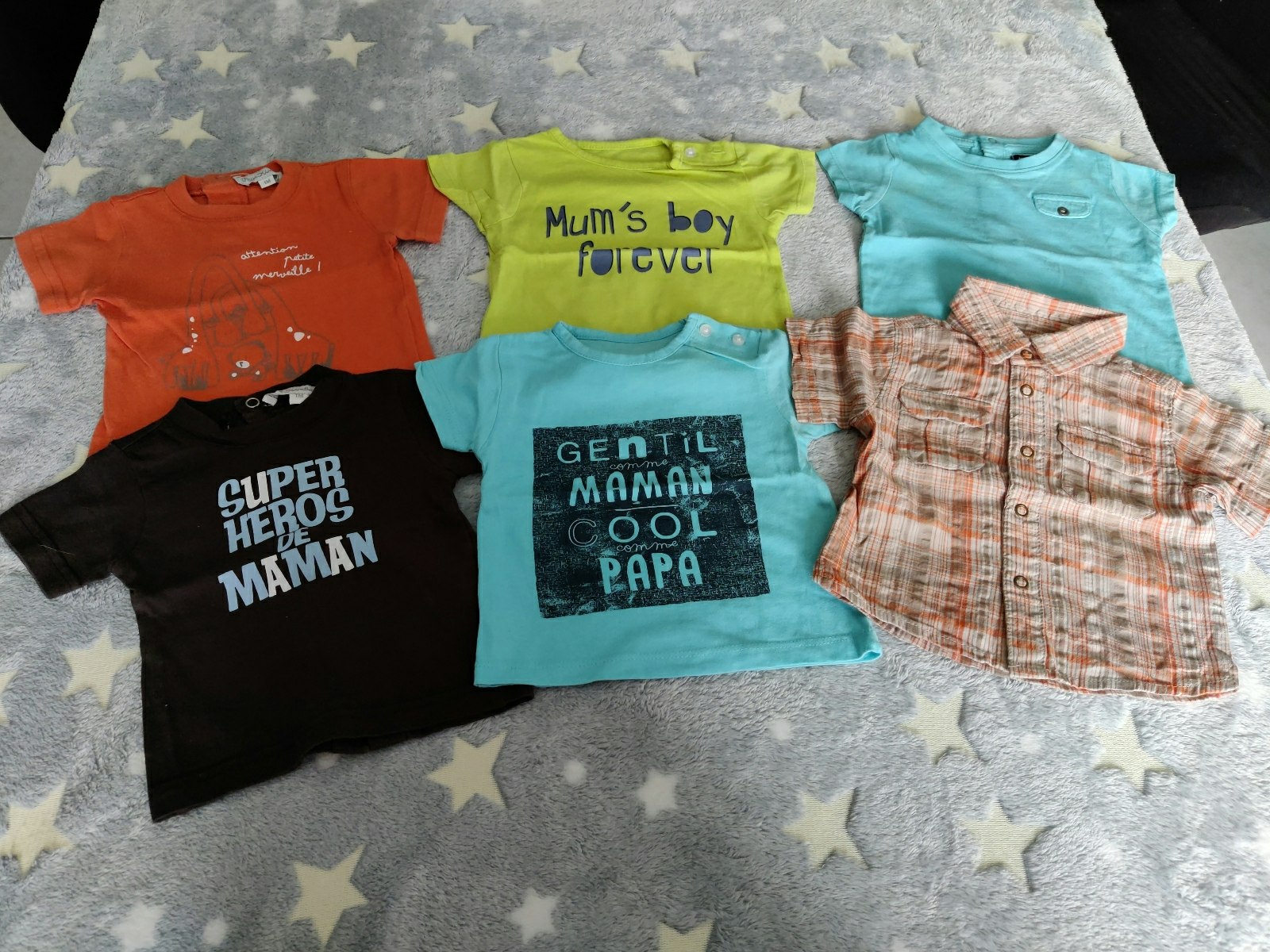 Lot de 6 tee shirt manche courte