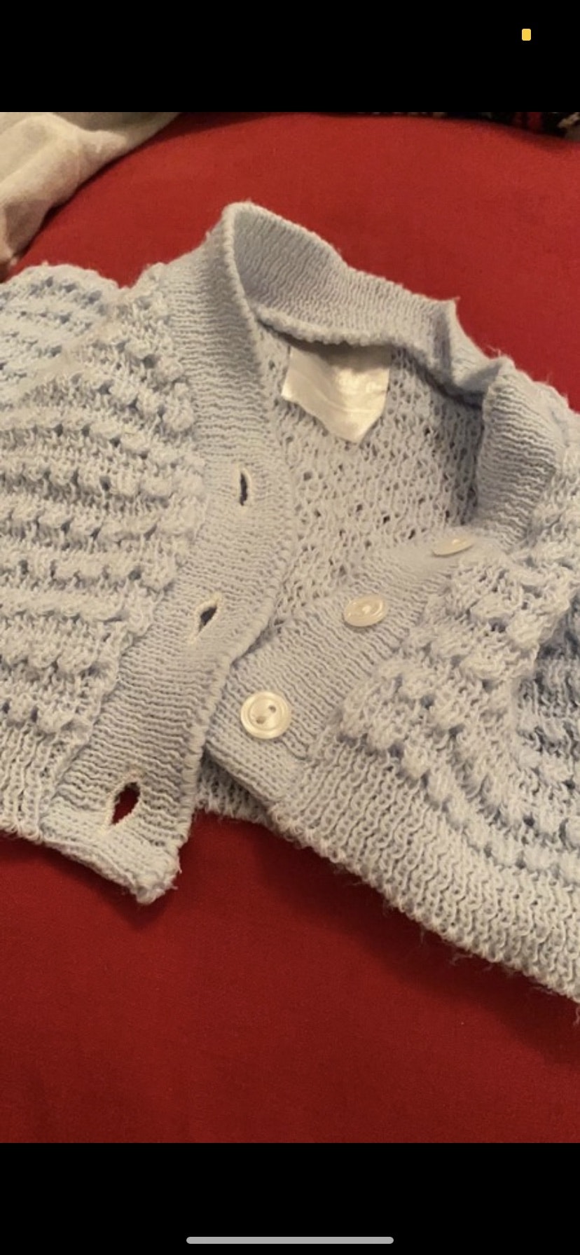 Gilet laine bleue