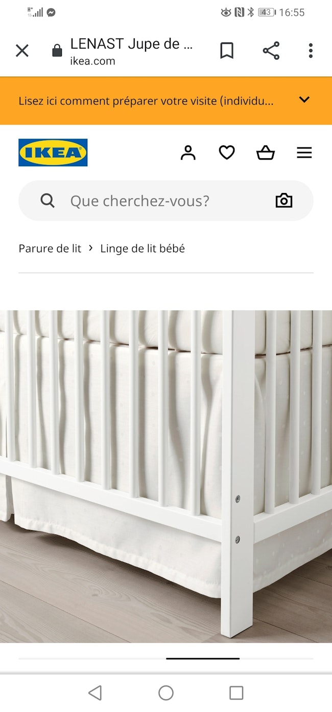 Jupe De Lit Ikea Beebs Achat Vente Bebe Enfant