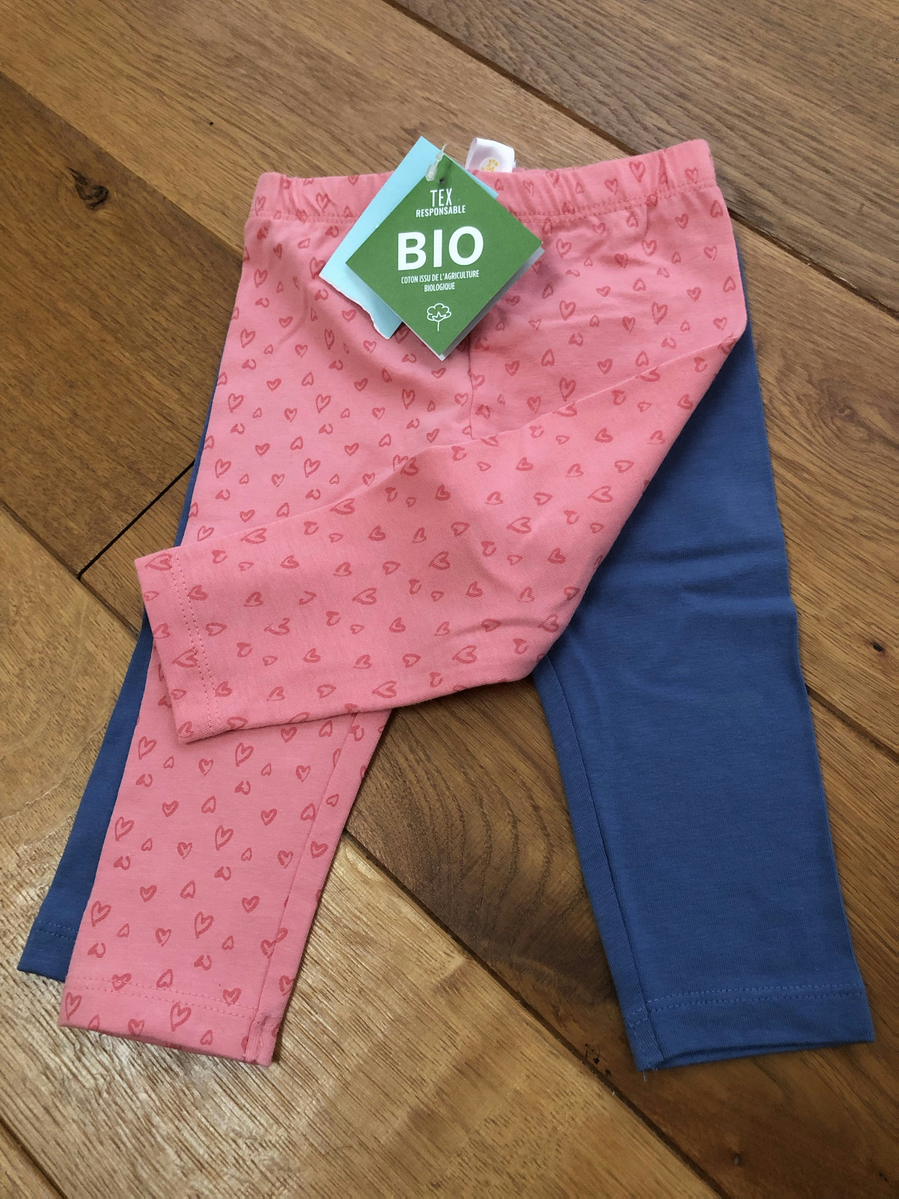 Lot 2 leggings 6 mois tex neuf