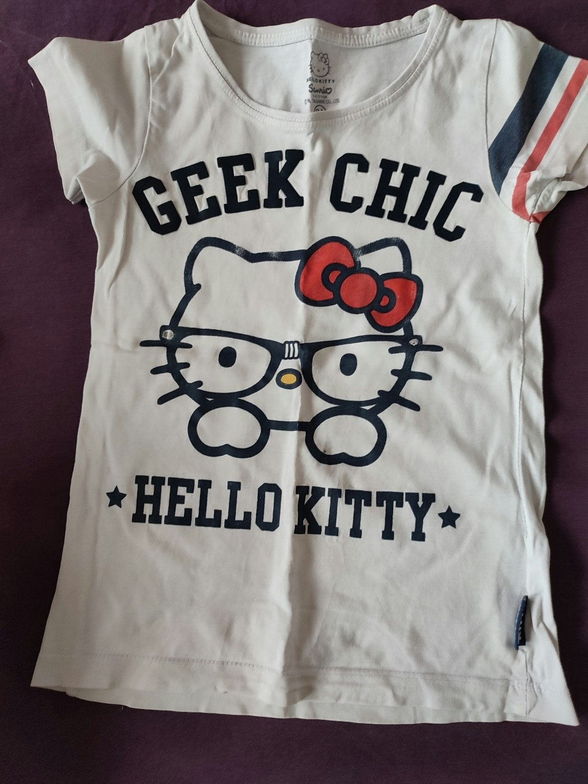 Tee shirt fille ,8 ans hello Kitty blanc