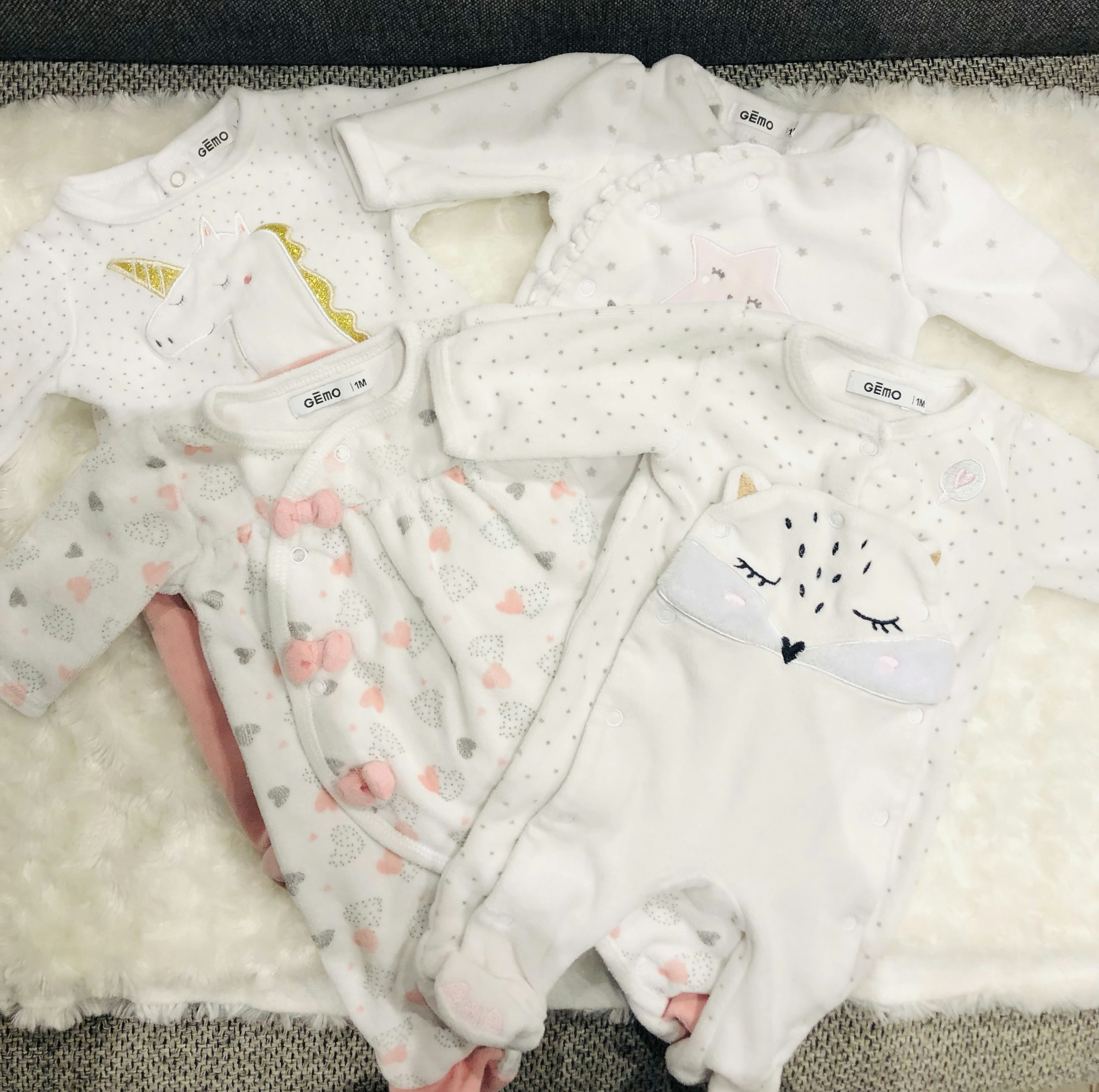 Lot de 4 bodies velours