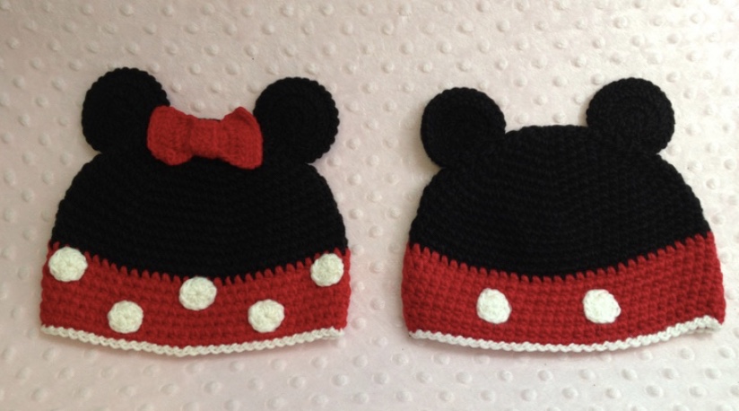 Bonnet minnie/mickey mouse pour bébé - photo numéro 2