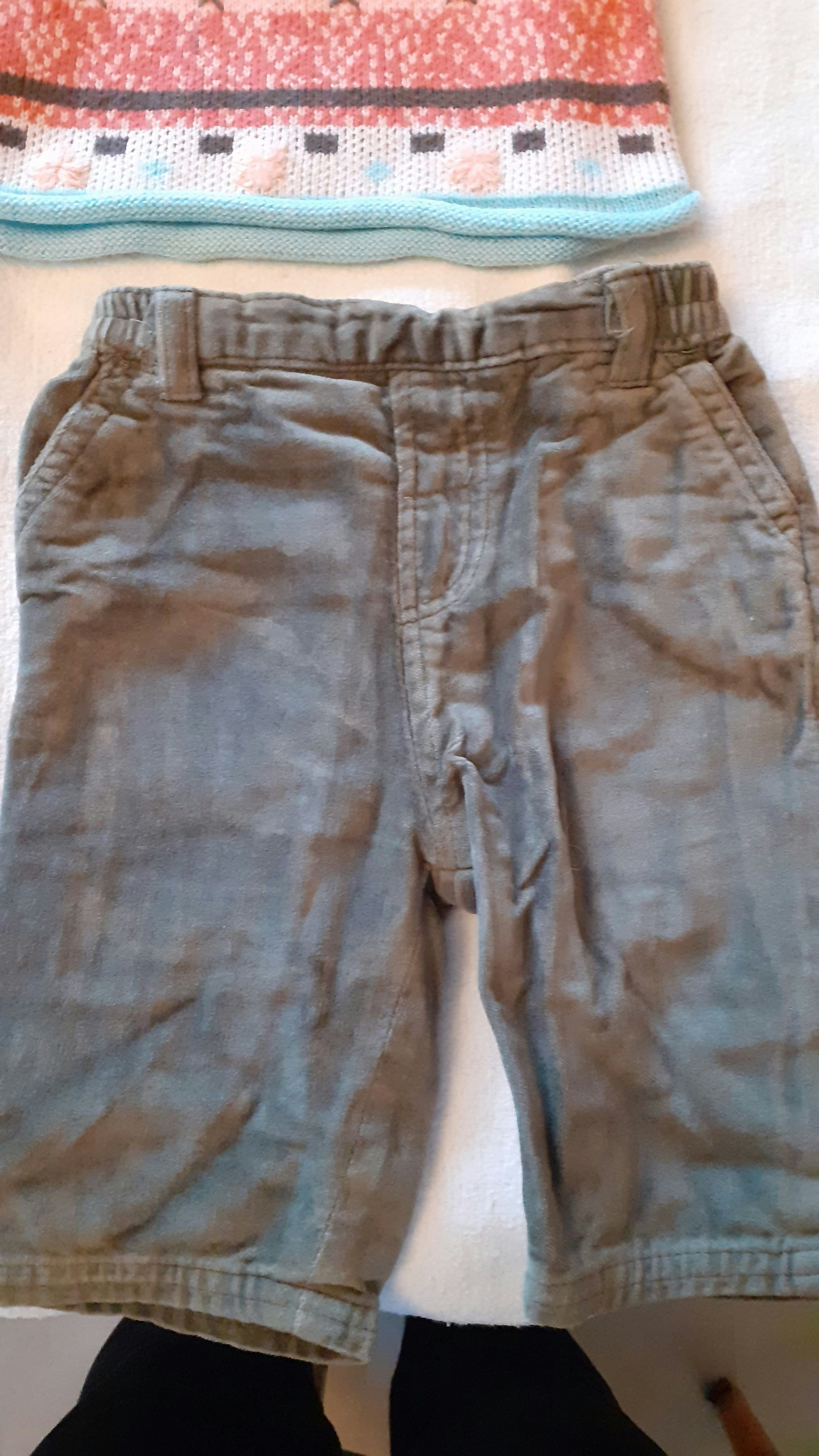 Ensemble pull et pantalon vert en velours lisse - photo numéro 3
