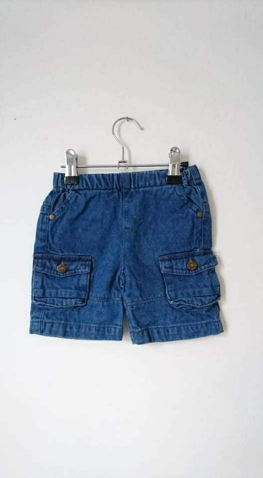 Short en jean bleu  12 mois