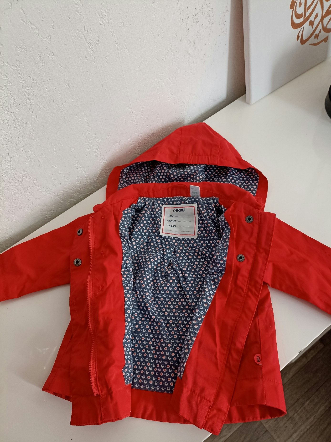 Veste rouge Okaïdi 6 mois - photo numéro 2