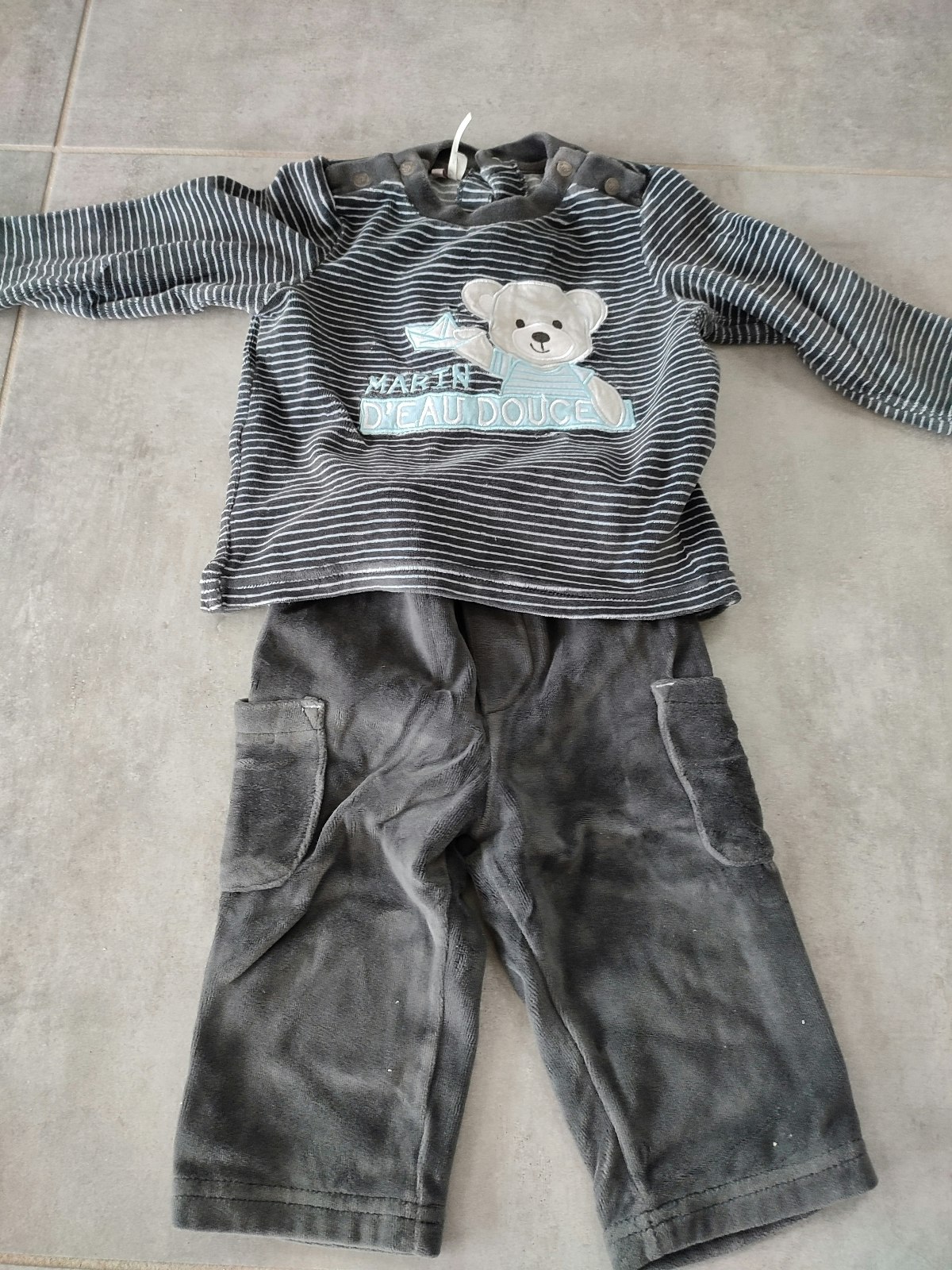 Pyjama 2 pièces en velours