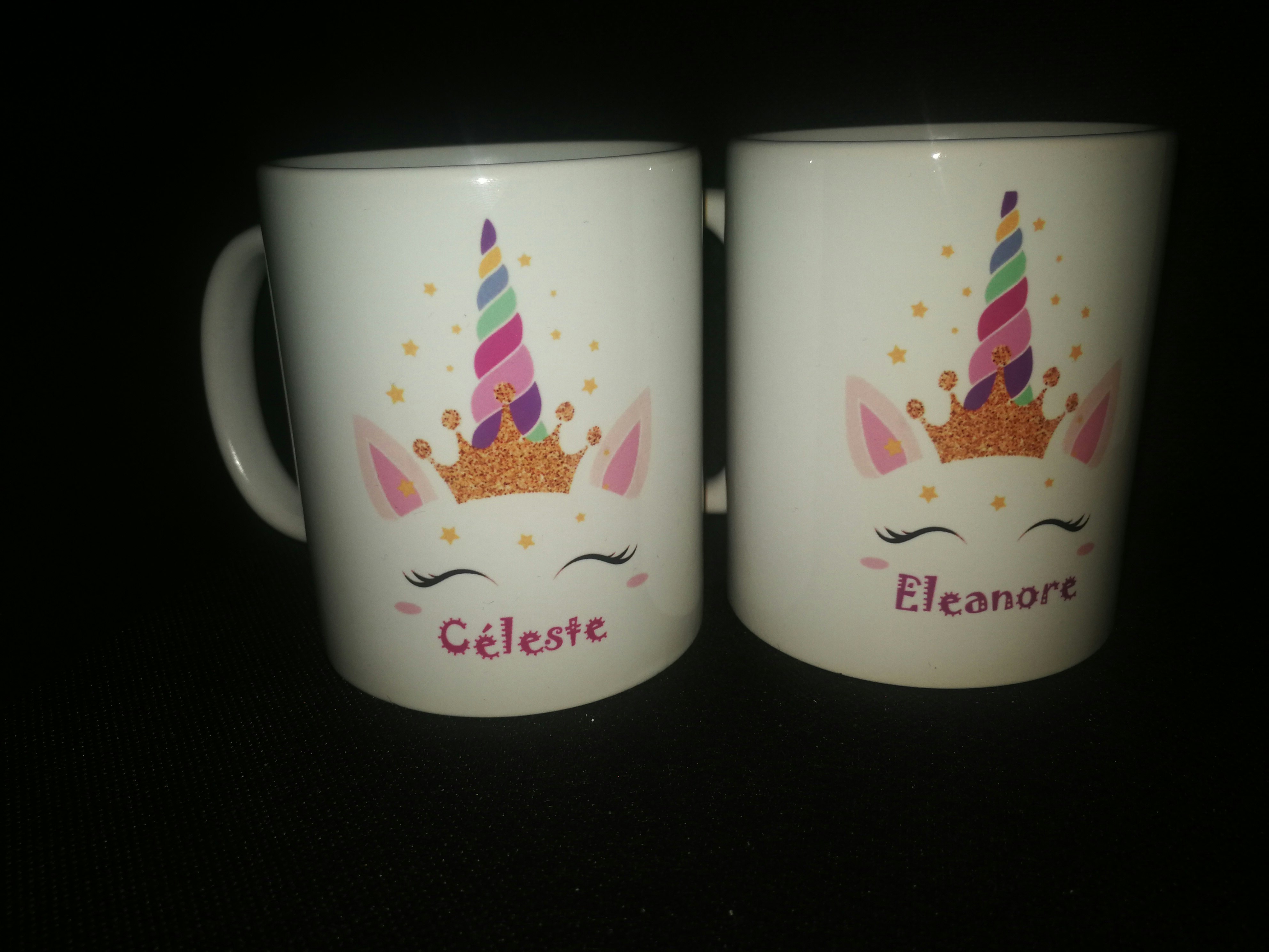 Mug personnalisés à vos souhaits.