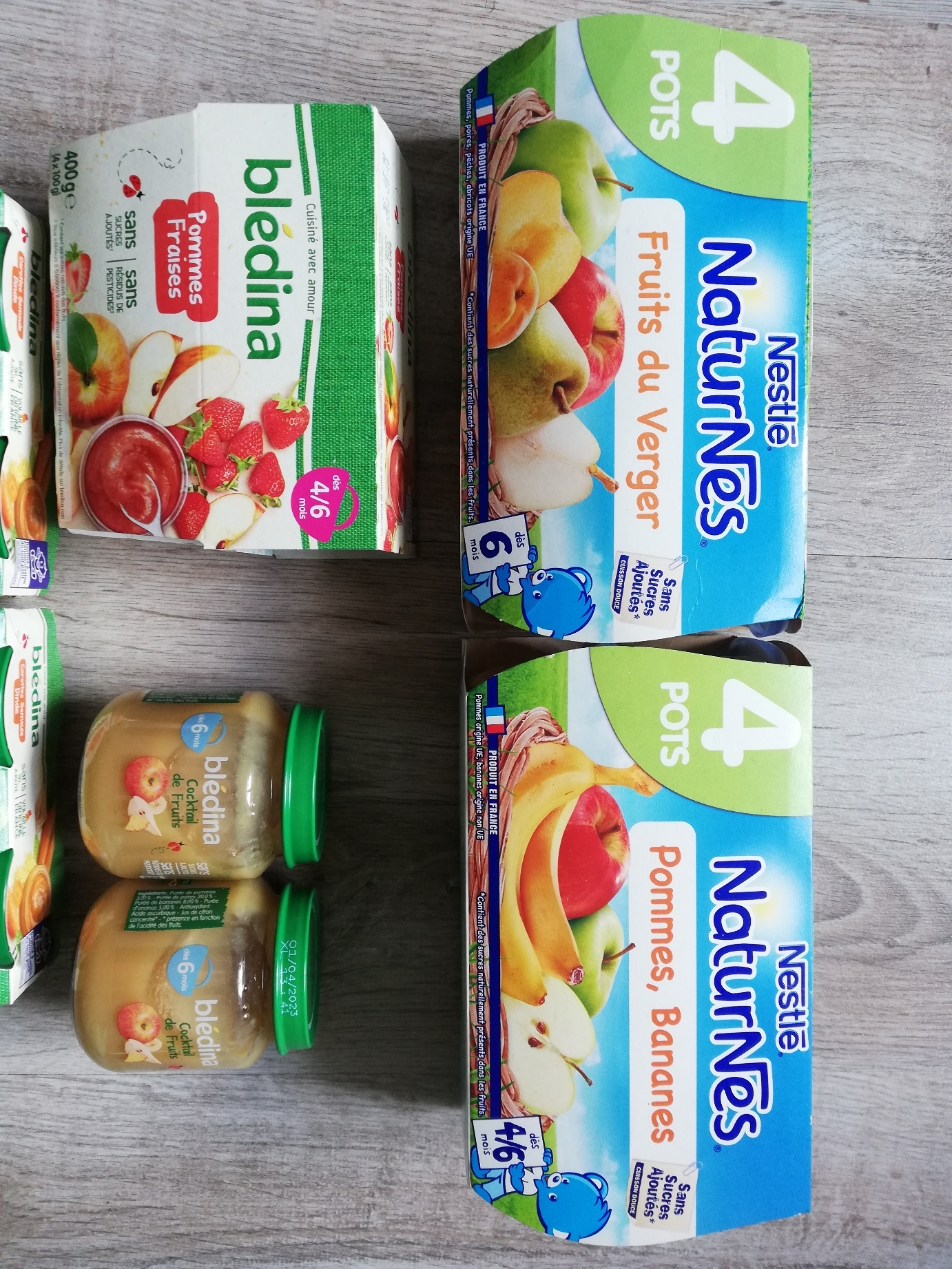 Repas bébé 4/6 mois