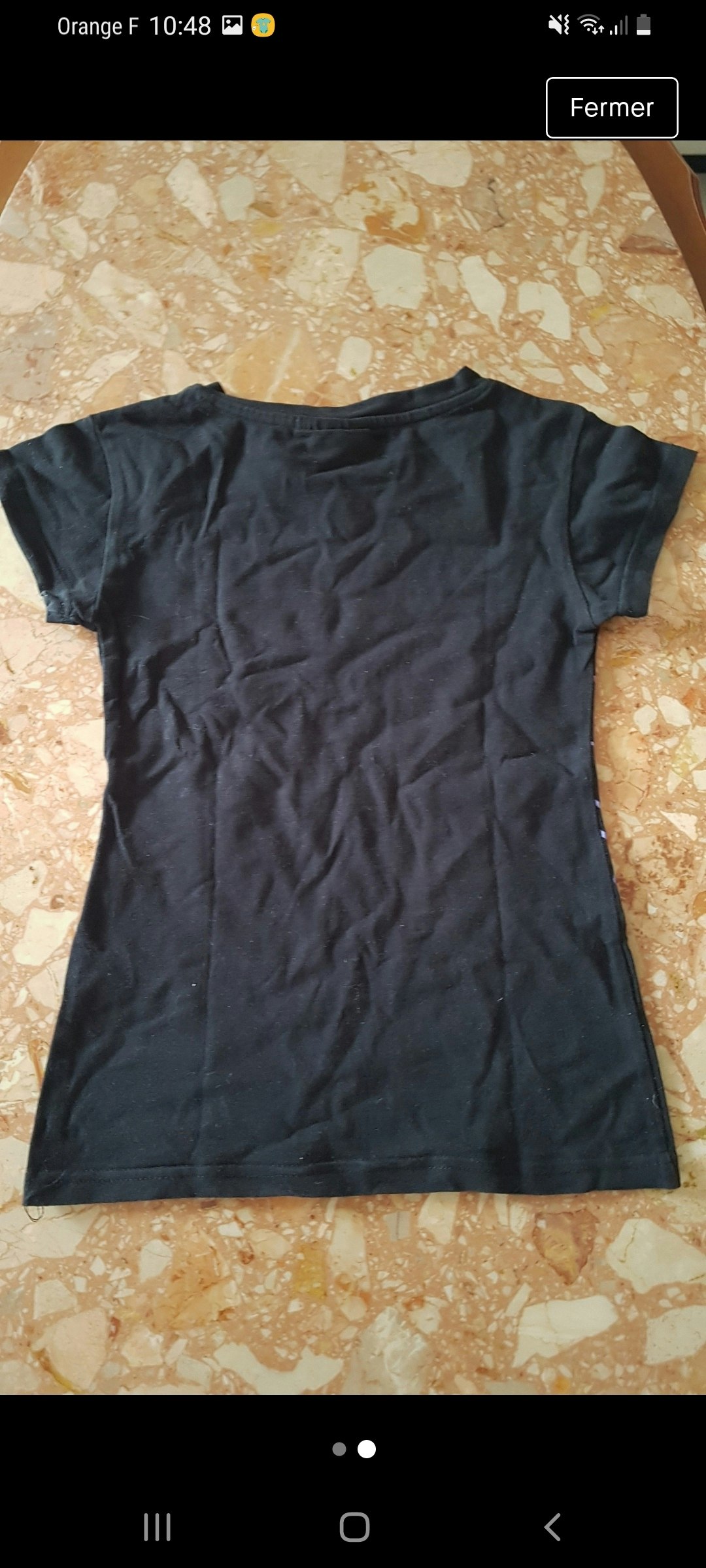 T-shirt noir taille 10 ans - photo numéro 2