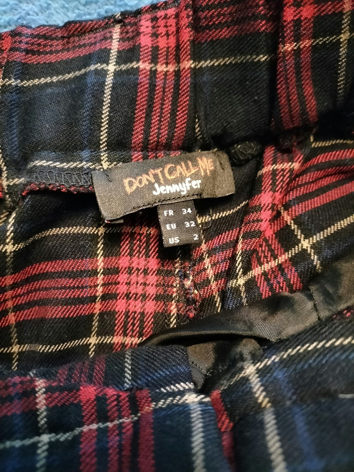 Pantalon à carreaux Jennyfer taille 34 - photo numéro 2