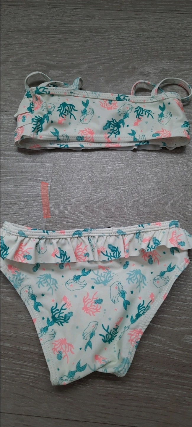 Maillot De Bain 2 Pieces Fille 18 Mois Kiabi Vert D Eau Beebs Achat Vente Bebe Enfant