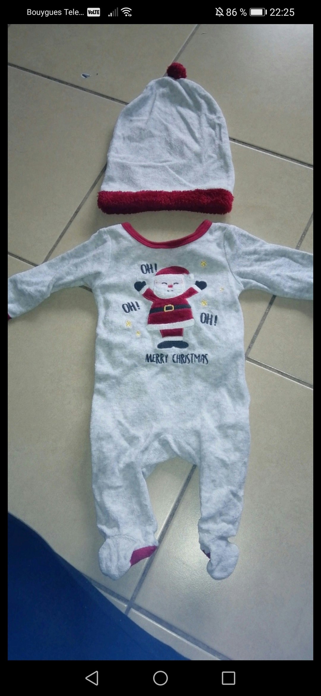Pyjama Noël avec bonnet 3 mois