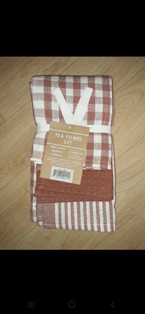 Lot de 3 torchons neuf 100% coton