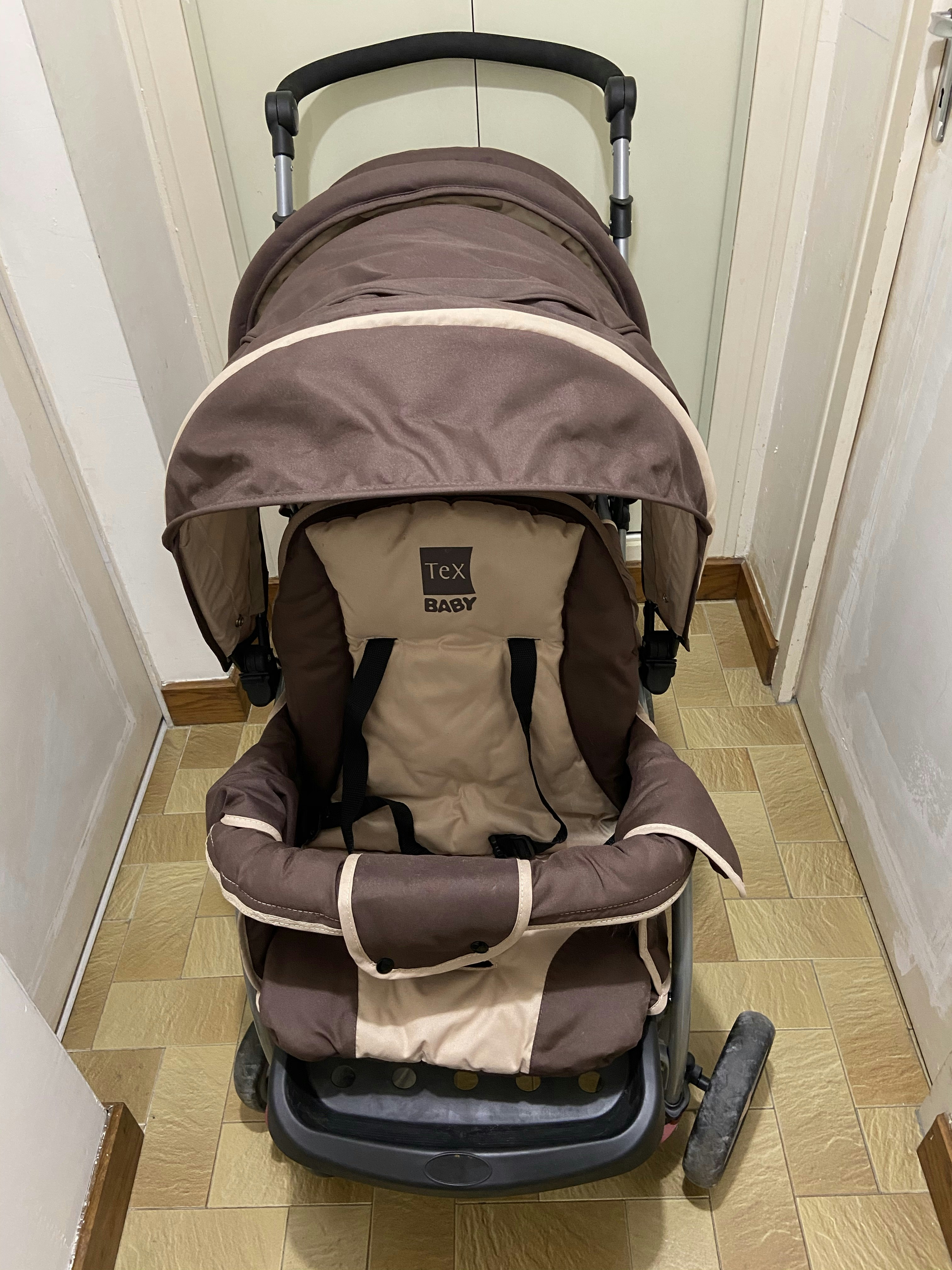 Poussette double tex.