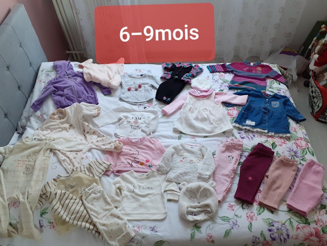 Lot Bebe Fille 6 9 Mois Beebs Achat Vente Bebe Enfant