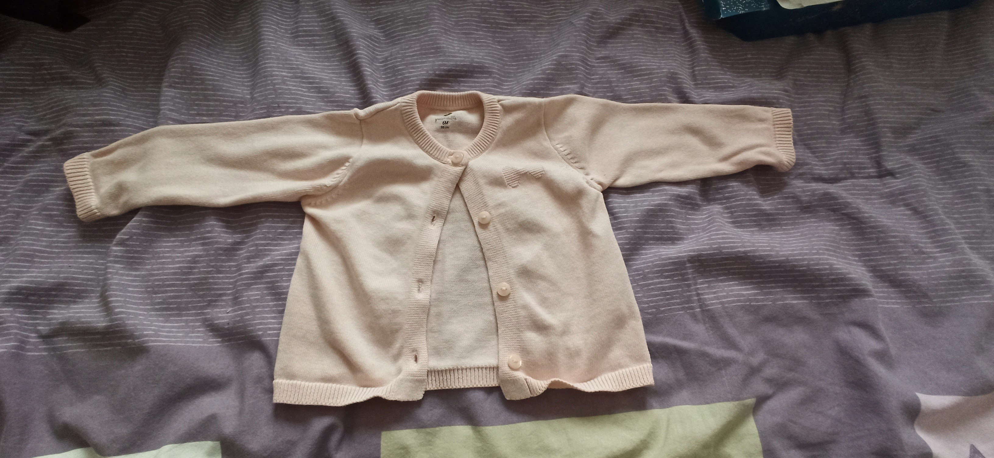 Gilet rose grain de blé t6 mois