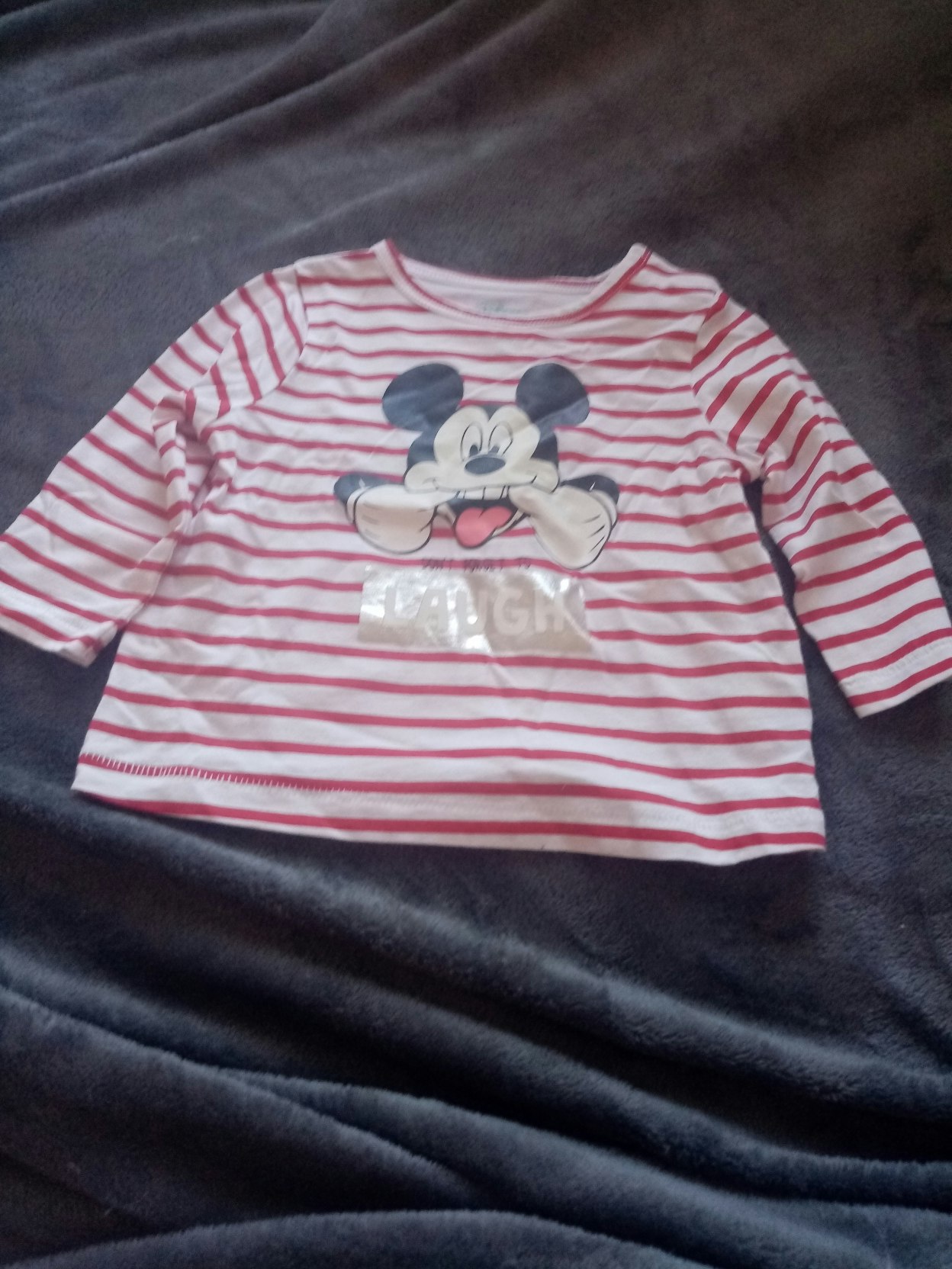 Tee shirt manche longue mickey 12 mois
