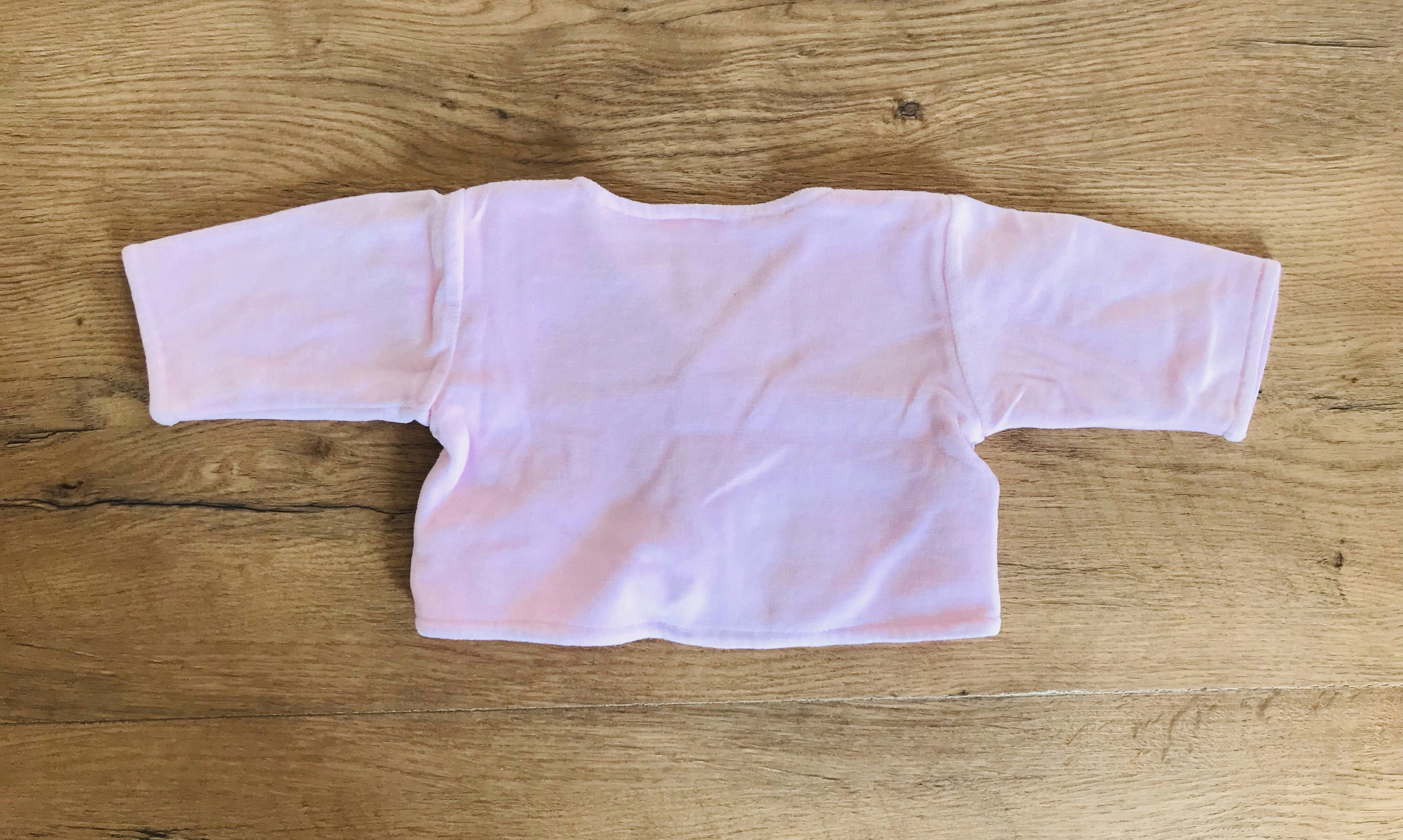 Veste d’intérieur bébé, boléro rose Taille 1 mois - photo numéro 2