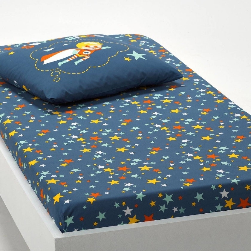 Housse de couette garçon 200x200 avec drap housse et 2 taies - photo numéro 2