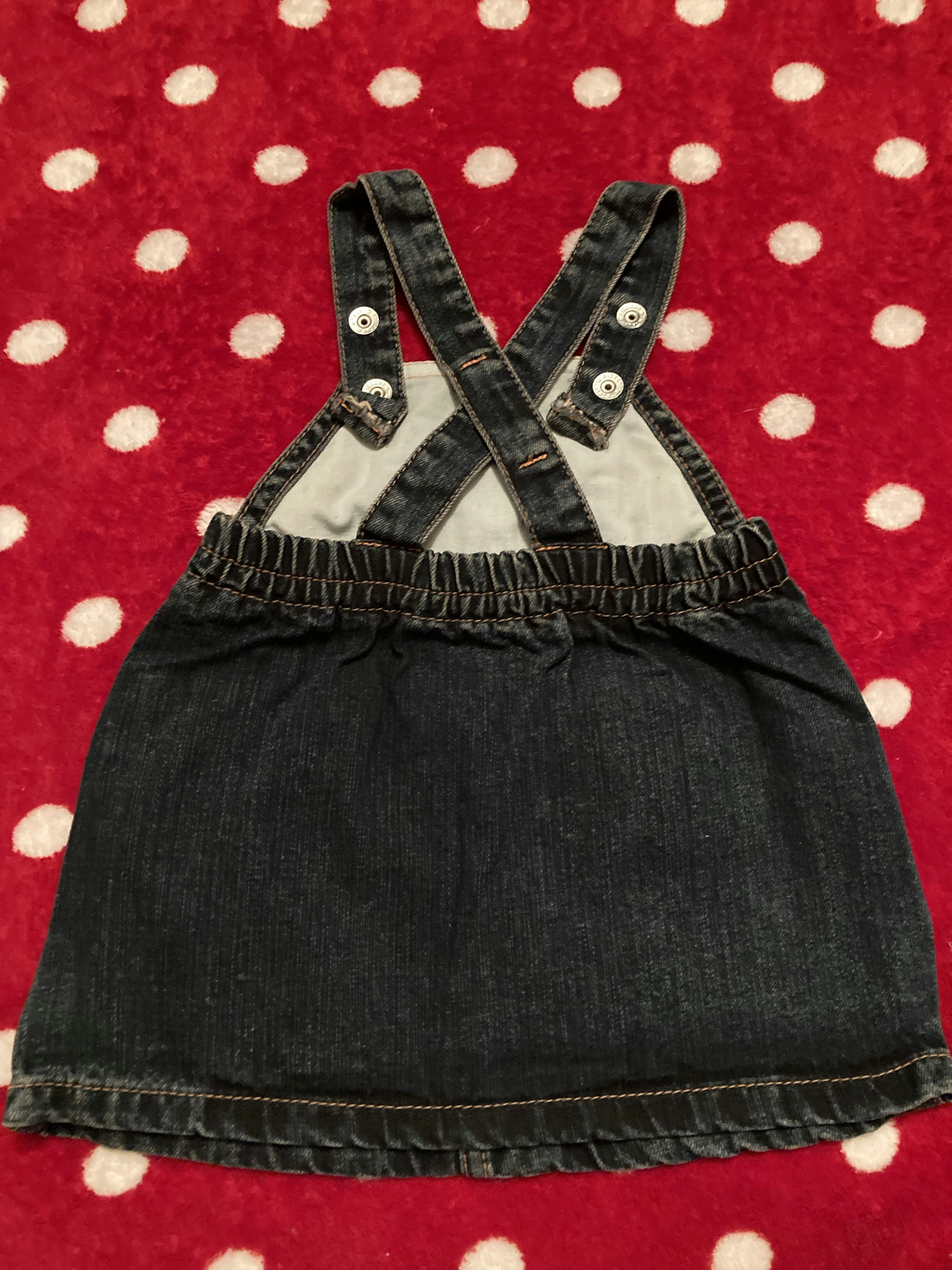 Robe salopette en jean 6 mois - photo numéro 2