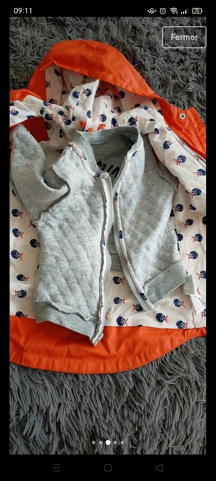 Veste imperméable 2en1 fille 12mois - photo numéro 3