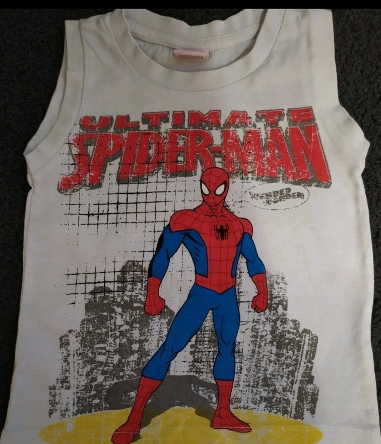 Tee-shirt sans manche spiderman 3 ans