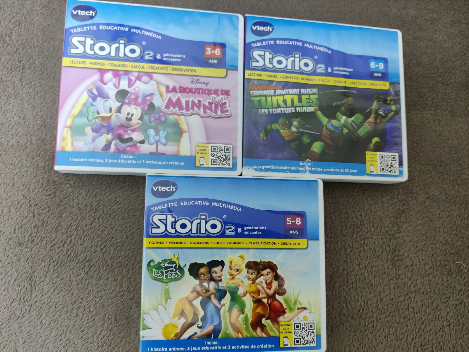 Lots de 3 jeux Storio 2 et 3