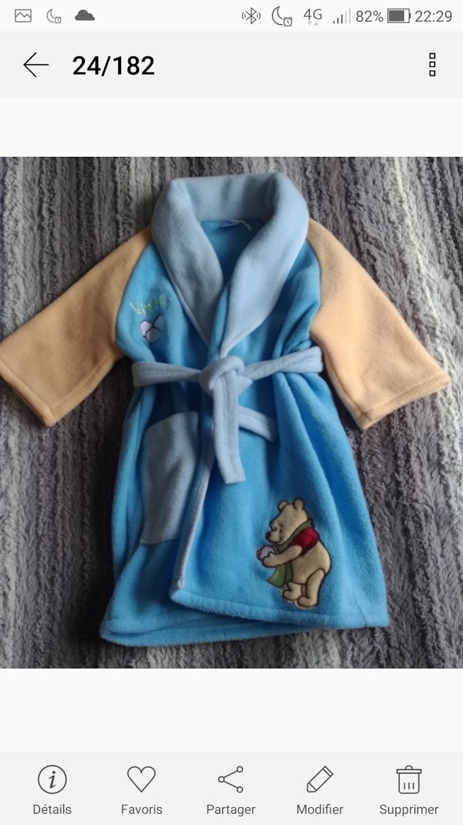 Robe De Chambre Polaire Disney Taille 18 Mois Beebs Achat Vente Bebe