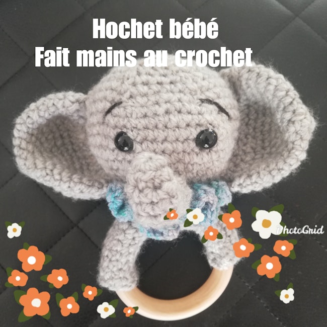 Hochet Bebe Fait Mains Beebs Achat Vente Bebe Enfant