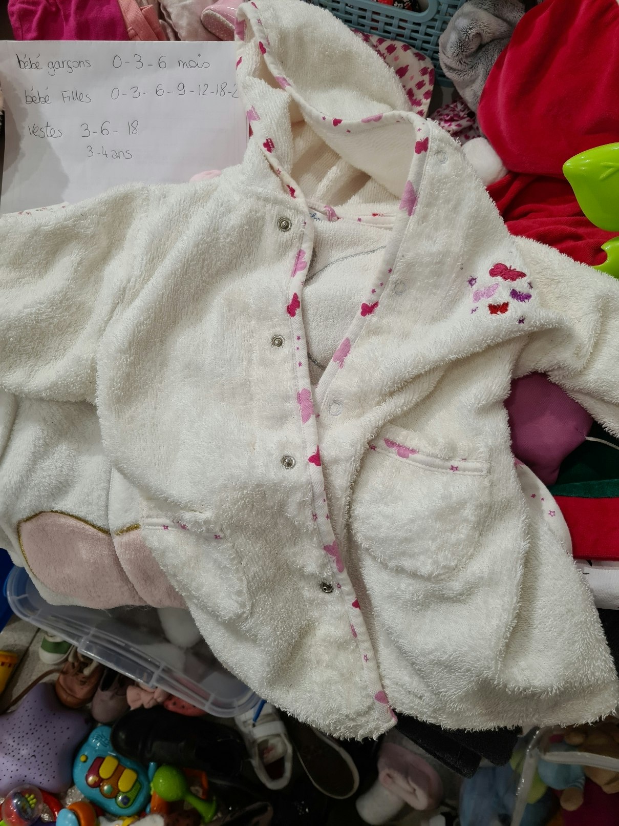 Peignoir fille papillon 18 mois