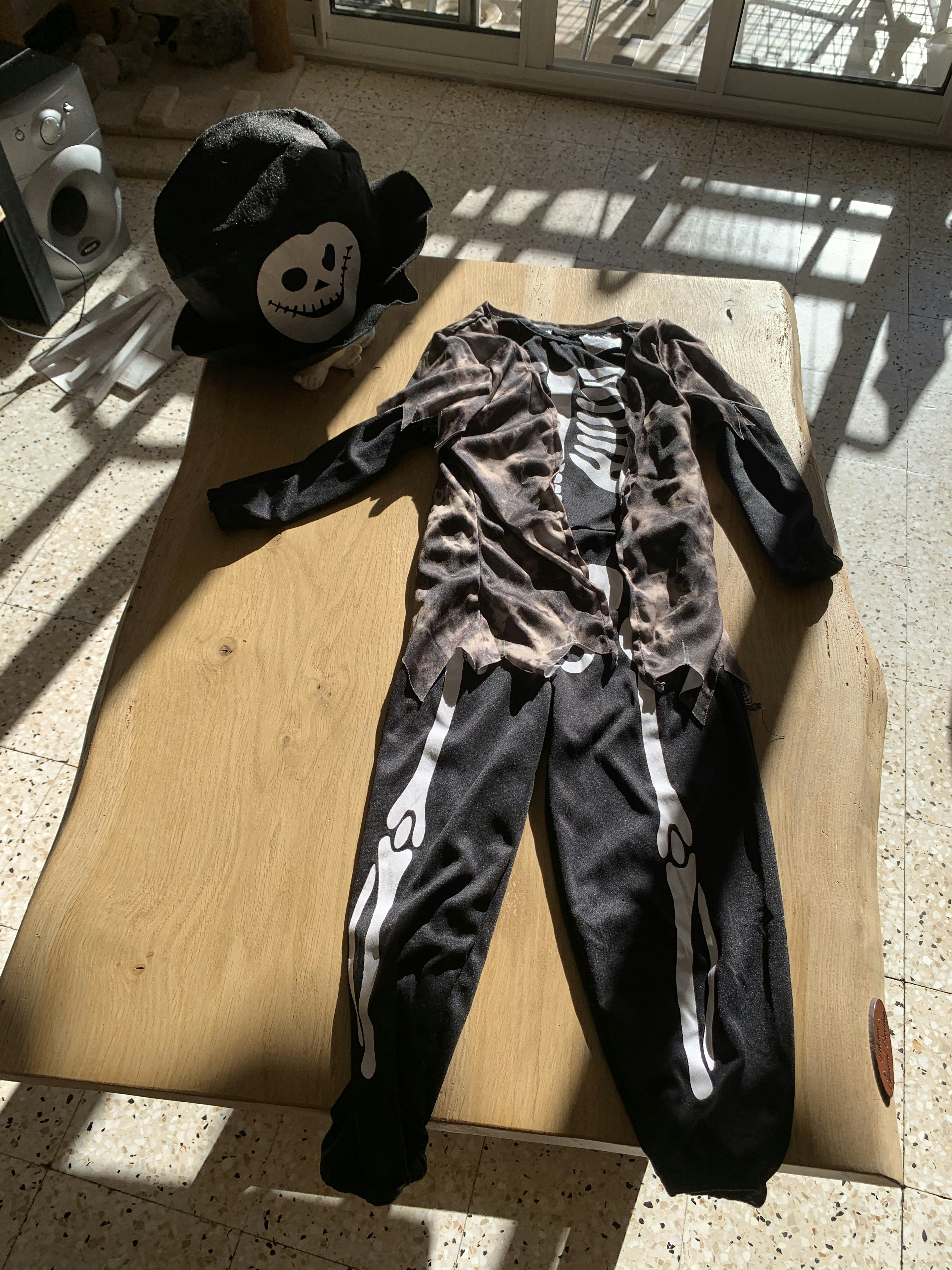 Déguisement Halloween squelette 3/4 ans