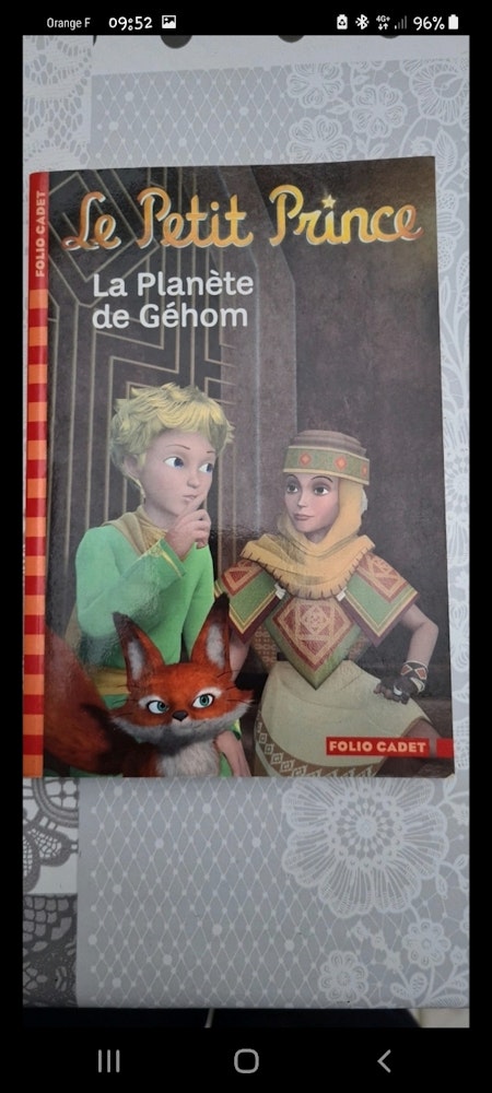Livre 📙 Le Petit Prince La planète Géhom 
En bon état
Dès 8 ans 
Édition Folio Cadet