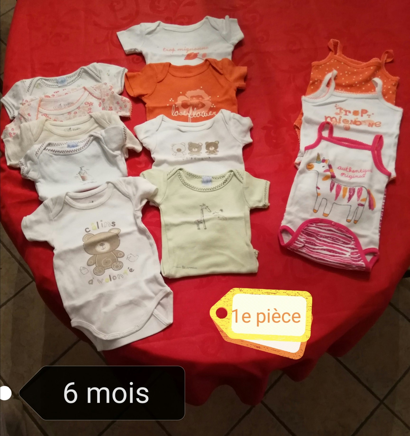 Vêtements filles 6 mois